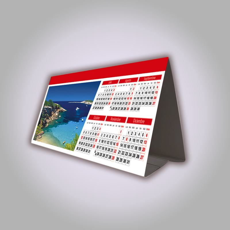 Calendario de escritorio en formato tent