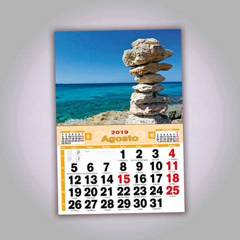 Calendario de pared con fotografía