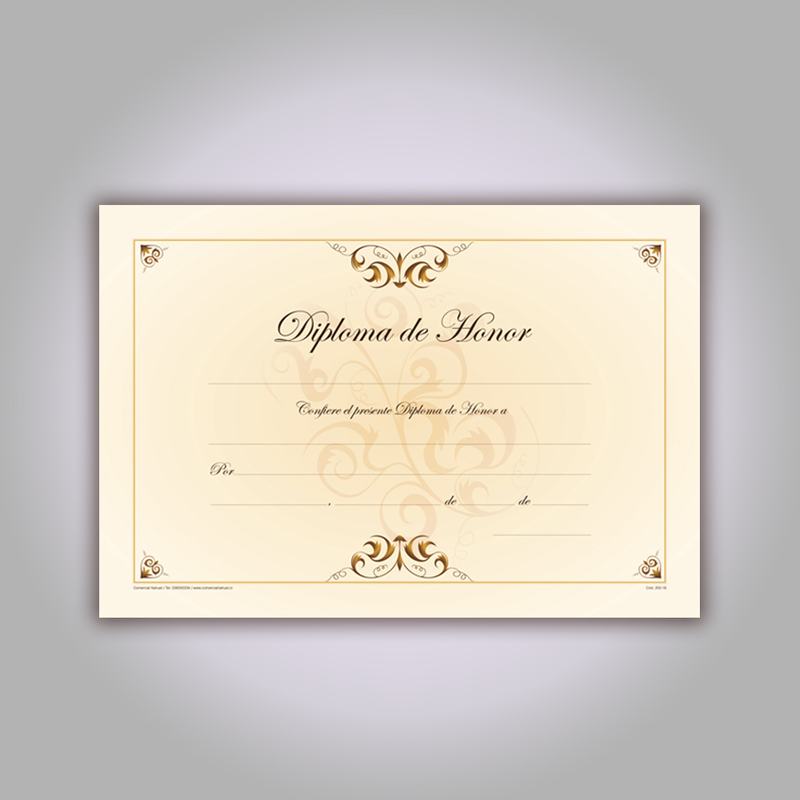 Diploma con orla clásica
