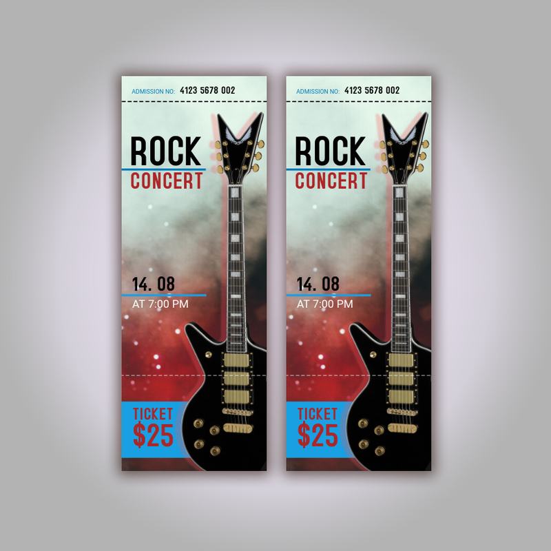 Entradas de concierto con numeración