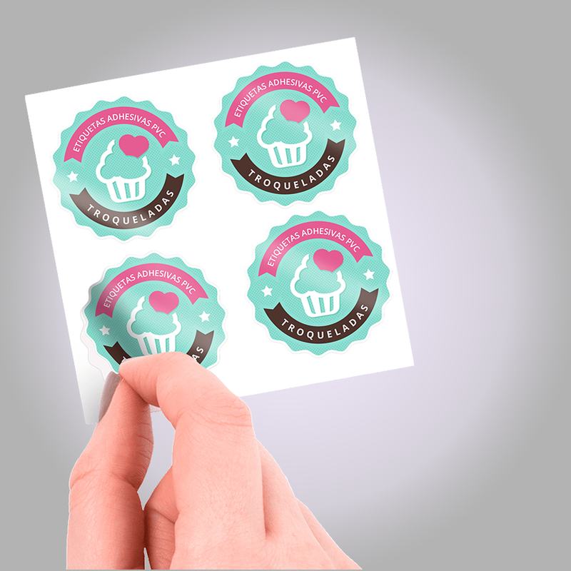 Etiquetas adhesivas redondas de repostería