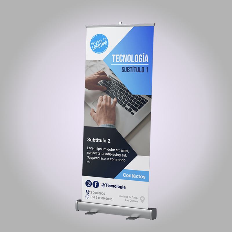 Pendón roller de tecnología